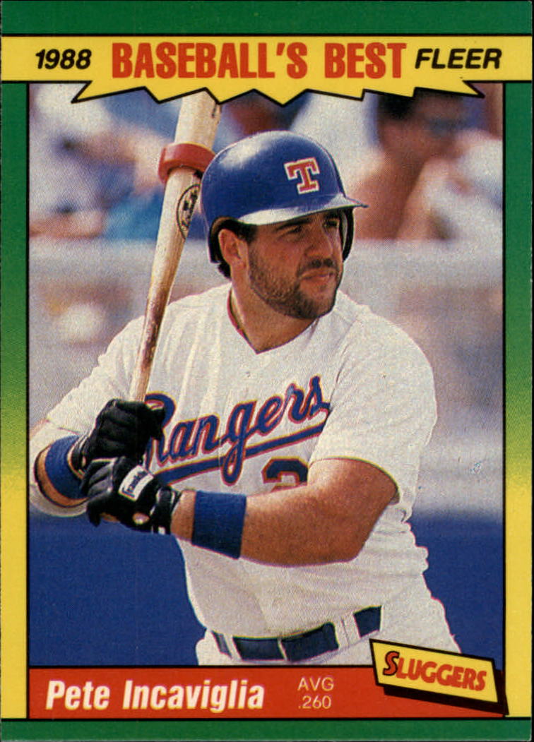 1988 Fleer Sluggers/Pitchers Baseball Cards    020      Pete Incaviglia